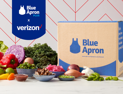 Blue Apron launches Blue Apron PLUS, a new savings program available exclusively on Verizon’s +play platform. (Photo: Business Wire)