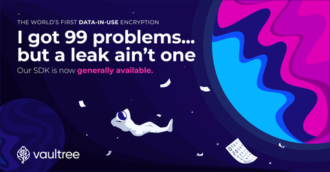 thumbnail Vaultree's first-of-its-kind Fully Functional Data-In-Use Encryption toolkit will transform enterprise security. (Graphic: Business Wire)