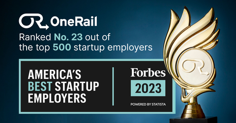 OneRail Named to 2023 Forbes List of America's Best Startup Employers (Graphic: Business Wire)