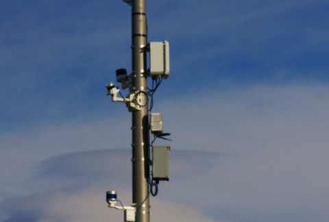 Ouster OS and Velodyne lidar sensors mounted at a traffic pole in Colorado. (Photo: Business Wire)