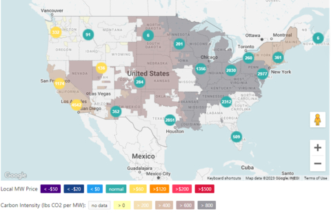 The partnership with Singularity allows Enersponse to provide its customers with carbon intensity data on a more granular level. (Graphic: Business Wire)