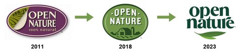Open Nature Logo Evolution. Photo Courtesy: Albertsons Companies.