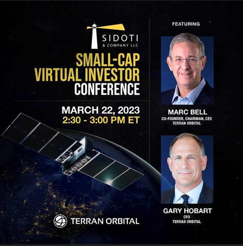 Terran Orbital to Present at Sidoti Small-Cap Virtual Investor Conference (Image Credit: Terran Orbital Corporation)