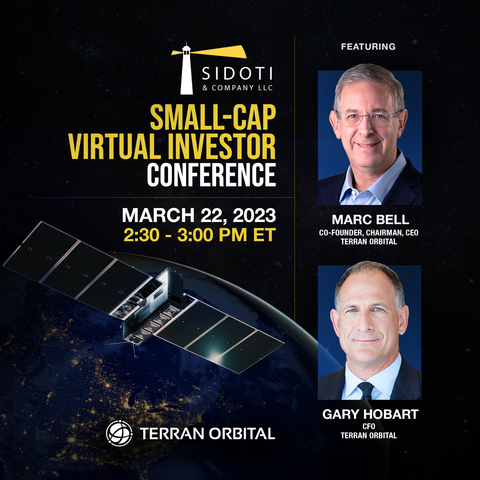 Terran Orbital to Present at Sidoti Small-Cap Virtual Investor Conference (Image Credit: Terran Orbital Corporation)