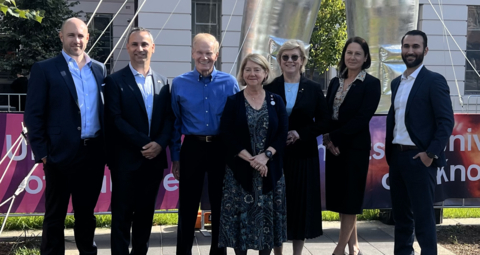 Pictured from left to right: Ben Sorensen, EPE Director of Innovation & Commercialisation Enrico Palermo, Head of the Australian Space Agency Senator Bill Nelson, NASA Administrator Pamela Melroy, NASA Deputy Director Dr Megan Clark AO, Chair Australian Space Agency Aude Vignelles, CTO Australian Space Agency Justin Cyrus, Lunar Outpost Founder & CEO