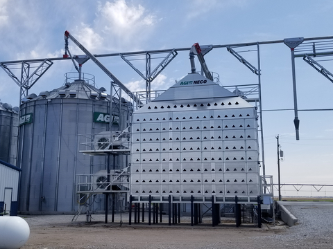 The AGI NECO Mixed Flow Dryer heats kernels evenly and can dry grain, seeds and nuts. (Photo: Business Wire)