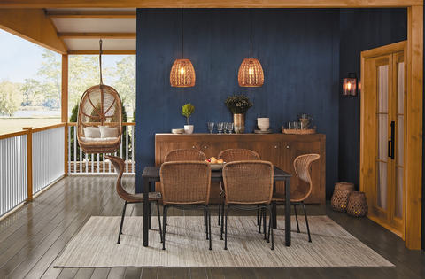 original Take your favorite outdoor area to the next level with an outdoor dining area. Cabot's Newburyport Blue stain helps create a multipurpose space that’s both functional and inviting—allowing you to foster conversation, connection and camaraderie over food, drinks and its luxurious midnight hue. (Photo: Business Wire)