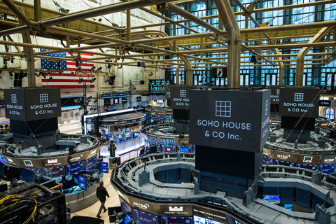 Soho House & Co Inc. on NYSE trading floor. Photo credit: NYSE