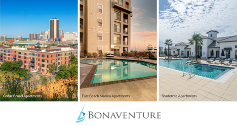 From left to right: Cedar Broad Apartments, East Beach Marina Apartments and Shadetree Apartments. (Photo: Business Wire)