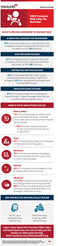 2023 Distracted Driving for Business Infographic