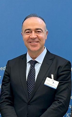 Dr. Vasilis Gregoriou (Chairman and CEO, Advent Technologies) during the 1st General Assembly for Hy2Tech and Hy2Use in Berlin, Germany. (Photo: Business Wire)