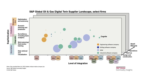 S&P Global Oil & Gas Digital Twin Supplier Landscape, select firms (Graphic: Business Wire)