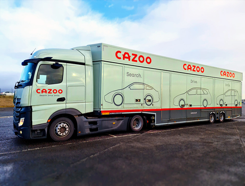 Cazoo multi car transporter (Photo: Business Wire)