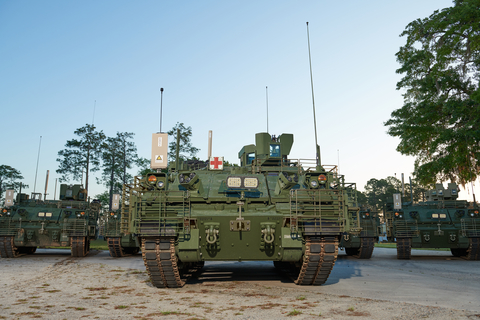 The Armored Multi-Purpose Vehicle is manufactured in York, Penn. using advanced manufacturing techniques such as robotic welding. (Credit: BAE Systems)