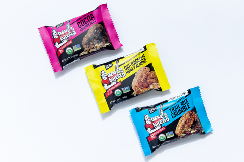 Introducing new Organic Snack Bars from Dave's Killer Bread. Available in three delicious flavors: Cocoa Brownie Blitz, Oat-Rageous Honey Almond and Trail Mix Crumble. (Photo: Business Wire)