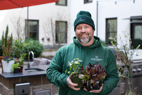 Campbell will use the edible garden during his monthly workshop series, and any food procured will be donated back to 14 local families who are part of PDX Farm, a Community Supported Agriculture (CSA) farm. (Photo: Business Wire)