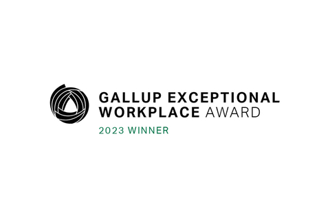 Regions Bank received the 2023 Gallup Exceptional Workplace Award. The award recognizes the most engaged workplace cultures in the world. (Graphic: Business Wire)