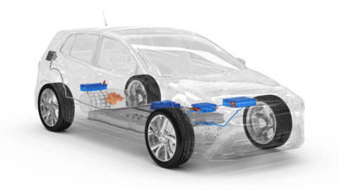 伊頓的電動車組件系列包括電路保護技術、創新的端子和連接器以及 ePowertrain 系統。（照片：美國商業資訊）