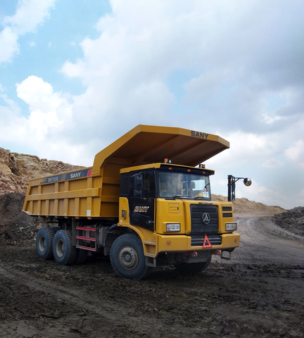 The SANY SKT105 wide body mining dump truck for the India market is equipped with the Allison 4000 Series® transmission purpose-built for mining applications. (Photo: Business Wire)