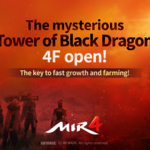 WEMADEがMIR4での急速なキャラクターの成長とファーミングのために黒龍の塔の4階をアップデート