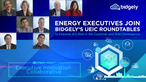 Bidgely's UEIC Roundtables, co-located with ETS, examines AI and the Customer + Grid convergence with leaders like National Grid, Duke Energy and SEPA. (Graphic: Business Wire)