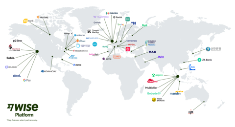 Wise Platform currently partners with over 60 banks and major enterprises worldwide. (Graphic: Business Wire)