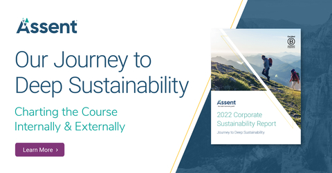 Assent's New 2022 Sustainability Report Demonstrates Progress Toward Deep Sustainability (Graphic: Business Wire)