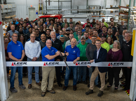 LEER Group held a ribbon cutting ceremony on Wednesday, April 5, for its new commercial aluminum cap manufacturing facility at its Midwest location. (Photo: Business Wire)