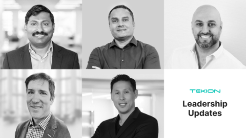 Tekion announces key leadership appointments to meet the demand for its platform offerings. Pictured top row from left to right: Guru Sankararaman, Anan Kashyap, Napoleon Rumteen. Bottom row from left to right: Brian Mitchell and George Kang (Graphic: Business Wire)