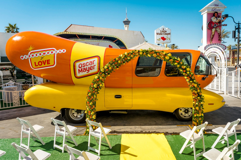 Oscar Mayer introduces the first-ever Wienermobile of Love: the chance for soon-to-be newlyweds to subvert the seriousness of wedding planning and exchange vows in hot-dog bliss at the elopement mecca of the country, Las Vegas! (Photo: Business Wire)