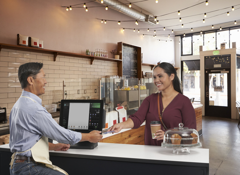 The TCx® 810E point-of-sale system built with the quality, toughness, and adaptability to meet the demands of various retail settings is one of the many Toshiba hardware solutions now available to BlueStar's network of partners and resellers. (Photo: Business Wire)