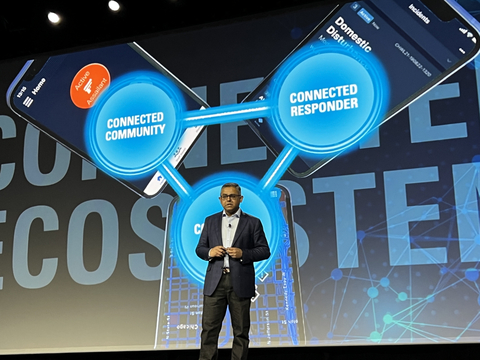 Mahesh Saptharishi, Motorola Solutions executive vice president and chief technology officer, kicks off premier technology training conference for the public safety community, Summit 2023, on April 11, 2023. (Photo: Business Wire)