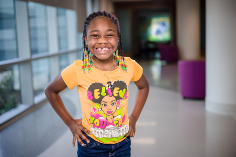 Southeastern Grocers' community donation campaign will support the lifesaving work of nine Southeast hospitals, including Children’s of Mississippi whose pediatric cardiologists discovered and repaired two holes in Nolee’s heart when she was only 5 months old. As a result of the remarkable care she received at her local children’s hospital, Nolee (pictured here) is now a thriving 10-year-old who enjoys dancing, reading and making TikTok videos. (Photo: Business Wire)