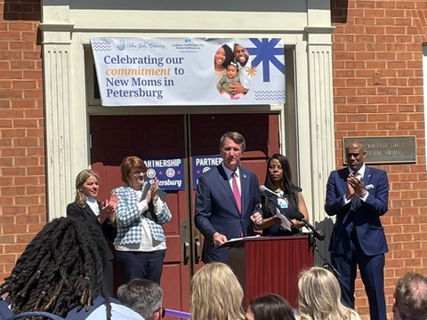 Urban Baby Beginnings celebrated the opening of their latest hub in Petersburg alongside Governor Glenn Youngkin, First Lady Suzanne S. Youngkin, and Anthem leadership. (Photo: Business Wire)