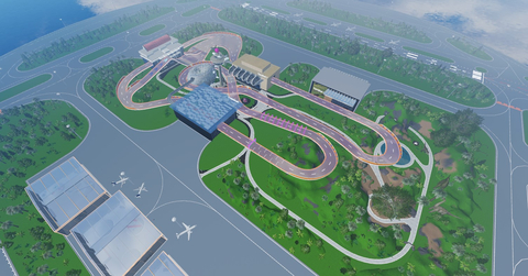 A bird’s eye view of the Airport Boulevard in ChangiVerse (Graphic: Business Wire)