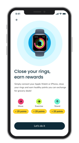 Earn grocery rewards daily at Albertsons, Safeway, Vons, Jewel-Osco and more by closing your Activity rings through the Sincerely Health platform. (Photo: Business Wire)