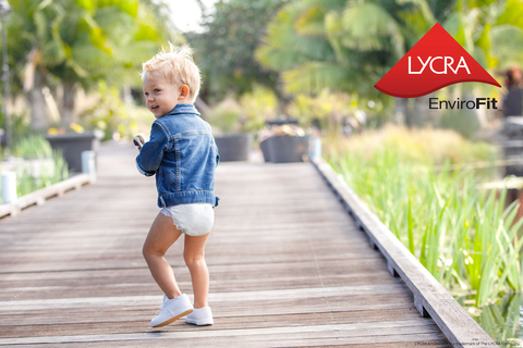 original The LYCRA Company is commercially launching LYCRA EnviroFit™ fiber for personal care products at INDEX™ 23, April 18 – 21. With its unique chemistry, LYCRA EnviroFit™ fiber utilizes thinner yarns, reducing the amount of fiber per article and helping to conserve resources without compromising product performance. (Photo: Business Wire)