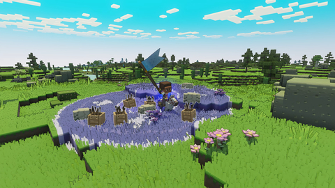 Minecraft Legends launches on the Nintendo Switch system on April 18. (Graphic: Business Wire)