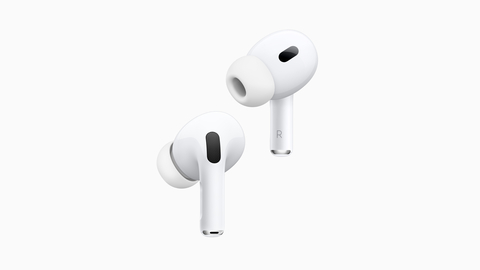 AirPods Pro (2nd generation) are made of 100 percent recycled rare earth elements in all magnets and 100 percent recycled gold in the plating of multiple printed circuit boards. (Photo: Business Wire)