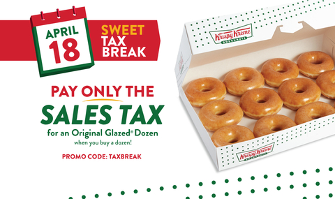 Guests who purchase an Original Glazed® or Assorted dozen in shop will pay only sales tax for second Original Glazed® dozen. (Photo: Business Wire)
