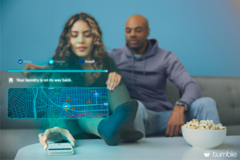 original Tumble is the fastest on-demand laundry service in San Francisco. Same-day pickup and delivery, same-day clean clothes. (Photo: Business Wire)