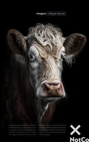 NotCo Asks People to Imagine What Livestock Would Look Like If They Survived to Full Life Expectancy with Raw, Hyper-Realistic A.I.-Generated Images (Graphic: Business Wire)