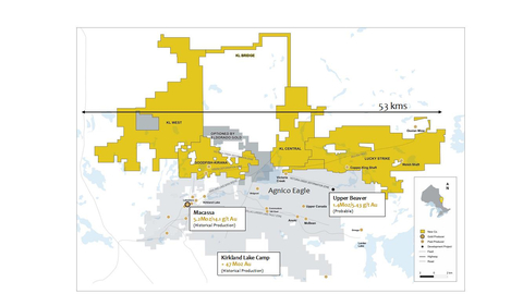 original Map 1 – Combined land package, approximately 36,300 hectares (363 km2)1 (Graphic: Business Wire)