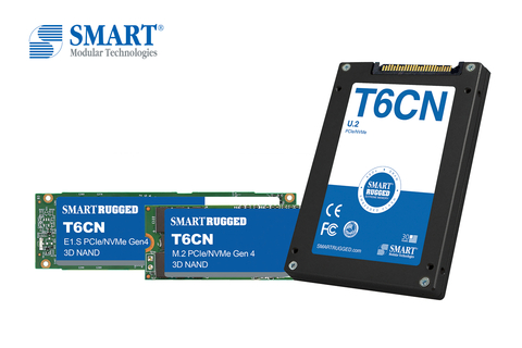 SMART Modular世迈科技 RUGGED T6CN PCIe NVMe SSD 固态硬盘产品系列具高性能及价格极竞争力，适用于军事、工业和电信应用。 (照片：美国商业资讯)