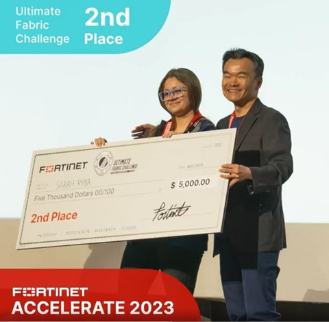 Sarah Ryba places 2nd in Global Fortinet UFC Competition (Photo: Business Wire)