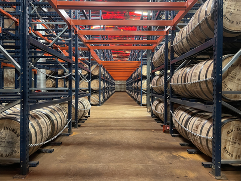 A look inside the newest addition to Ingram River Aged's barrelhouse fleet. Moored on the banks of the Mississippi, our barrels never stop working. (Photo: Business Wire)