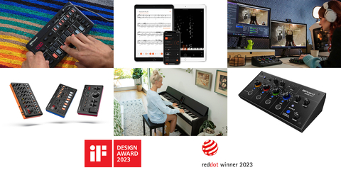 Roland's F107 Digital Piano, AIRA Compact Series, and BRIDGE CAST Gaming Mixer Each Honored with 2023 iF Design Award and Red Dot Design Award (Photo: Business Wire)