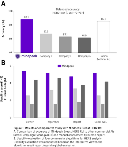 Results of comparative study with Mindpeak Breast HER2 RoI (Graphic: Business Wire)