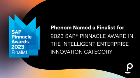 Phenom is named a finalist for 2023 SAP® Pinnacle Award in the Intelligent Enterprise Innovation Category. (Graphic: Business Wire)