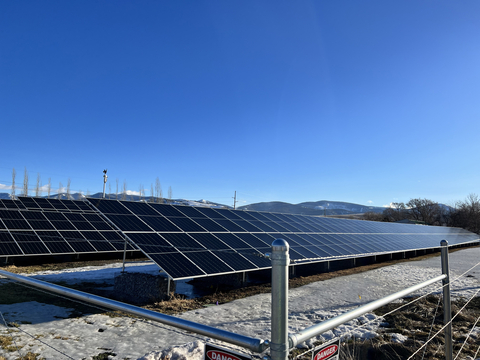 The City of Missoula and Ameresco announce completion of a new wastewater treatment plant solar PV array to mark Montana's largest behind-the-meter, non-export solar PV array. (Photo: Business Wire)